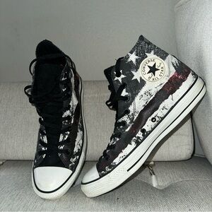 Converse All Star High-Top Sneakers - Black and Red